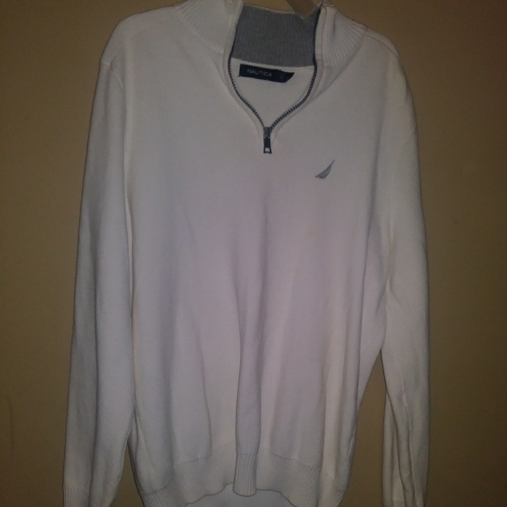 Nautica quarter zip ribbed mens sweater